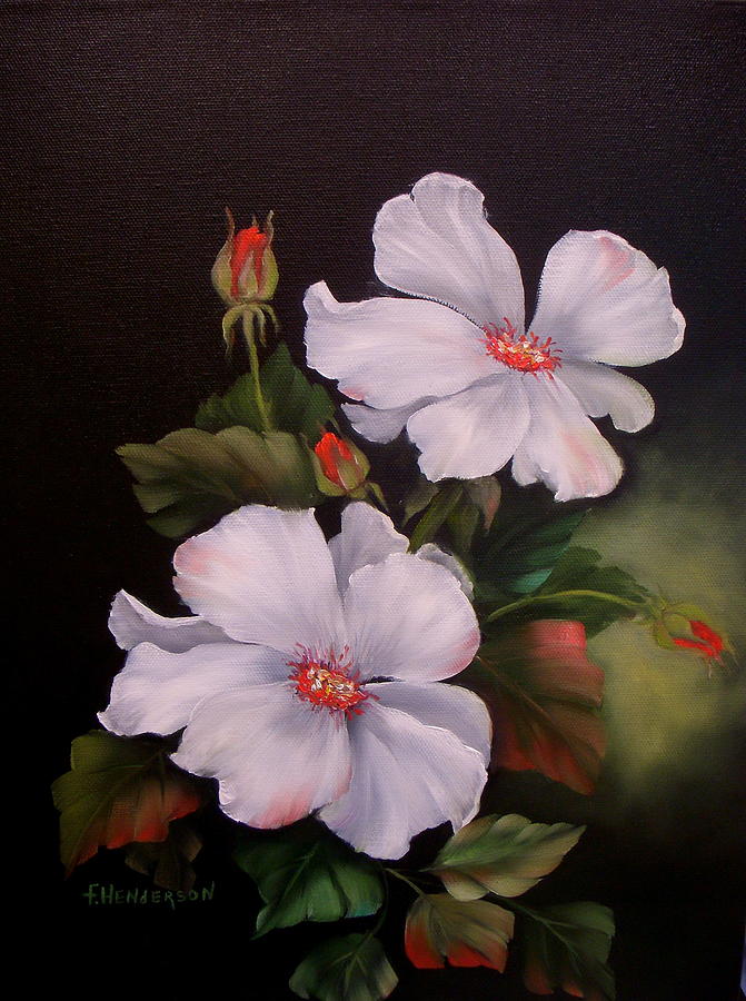 Roses Painting - My Wild Rose by Francine Henderson Roses Painting - My Wild Rose by Francine Henderson