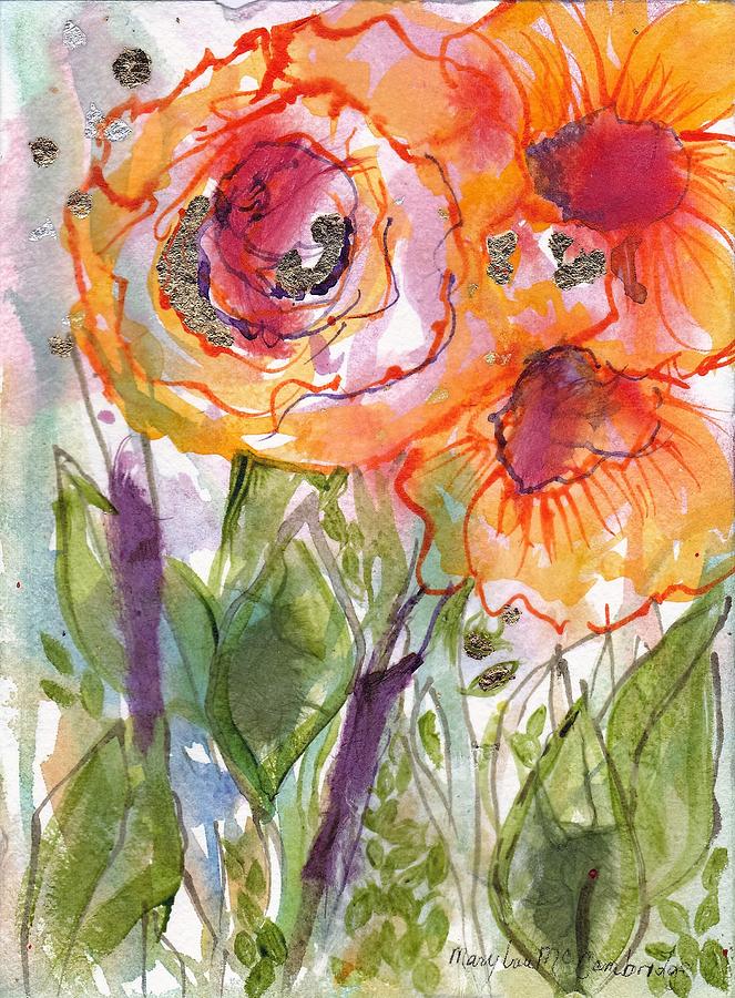 My wild roses Mixed Media by Mary Lou McCambridge