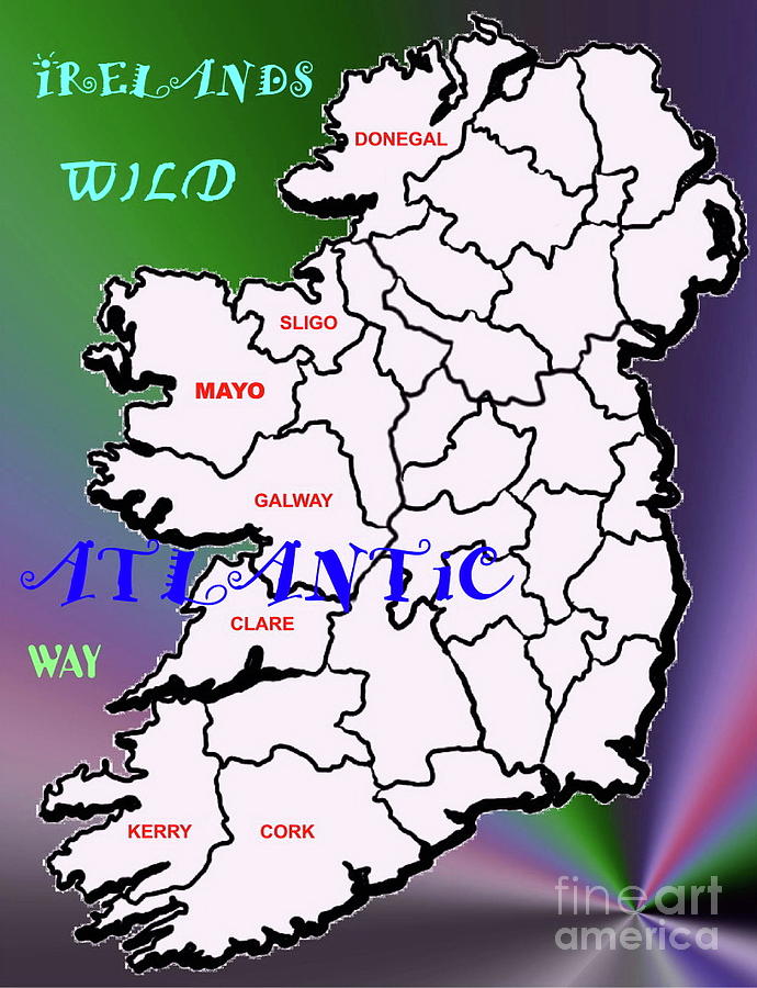 MY WILD ATLANTIC WAY in Ireland Digital Art by Val Byrne
