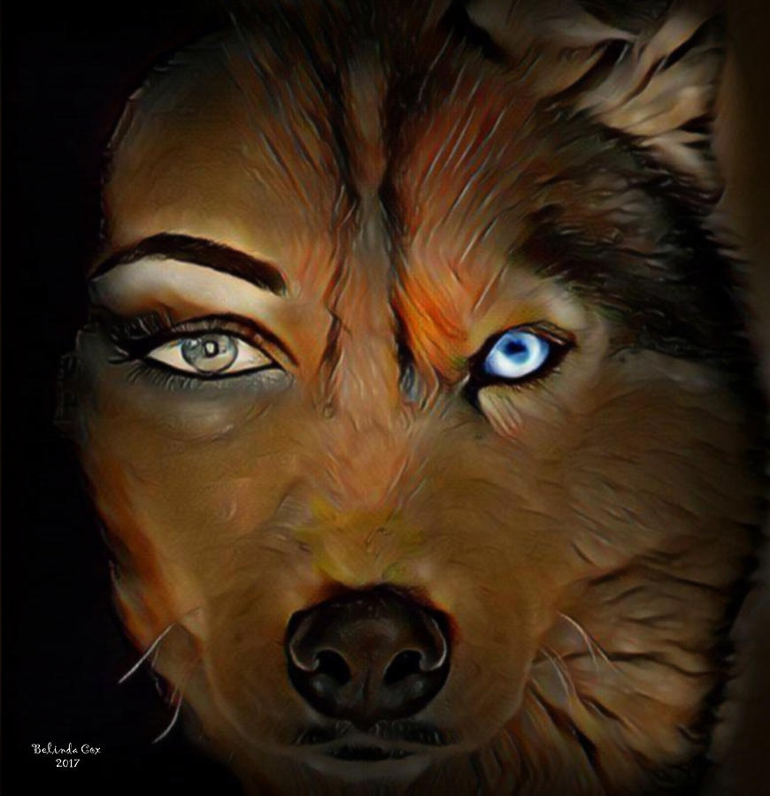 My Wolf Spirit Lives Digital Art by Artful Oasis