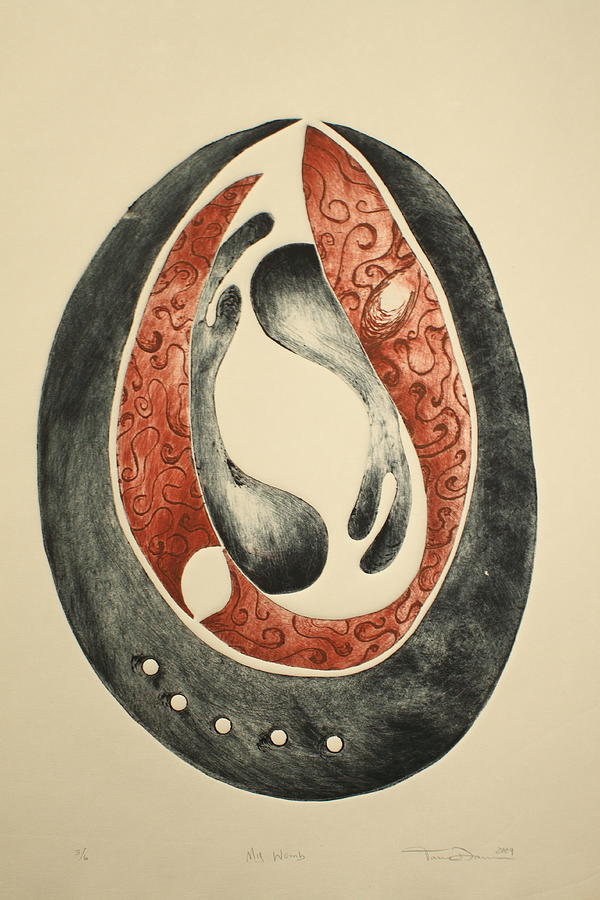 Intaglio Painting - My Womb by Tamra Pfeifle Davisson