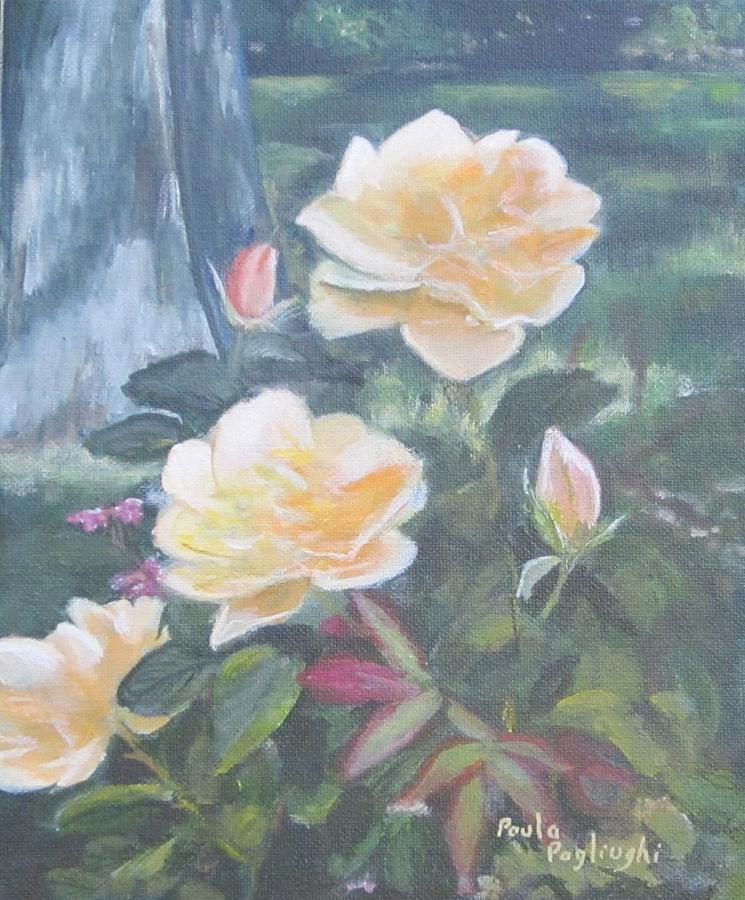 My Yellow Roses Painting by Paula Pagliughi