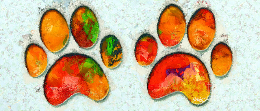 My Cat Paw Painting by Stefano Senise