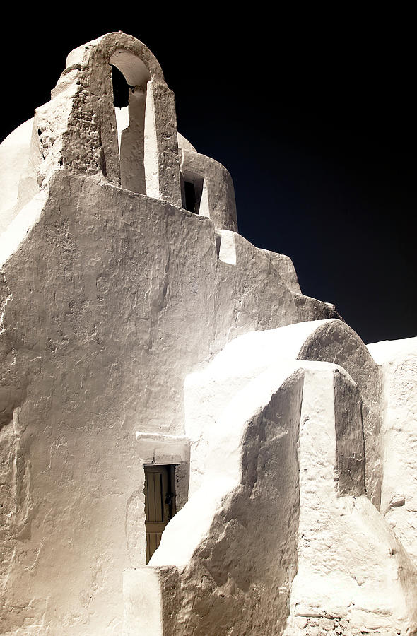Mykonos Our Lady of the Side Gate infrared Photograph by John Rizzuto
