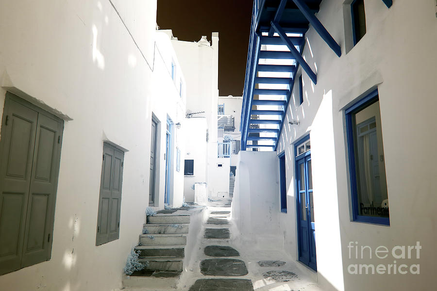 Unique Photograph - Mykonos Silence infrared by John Rizzuto