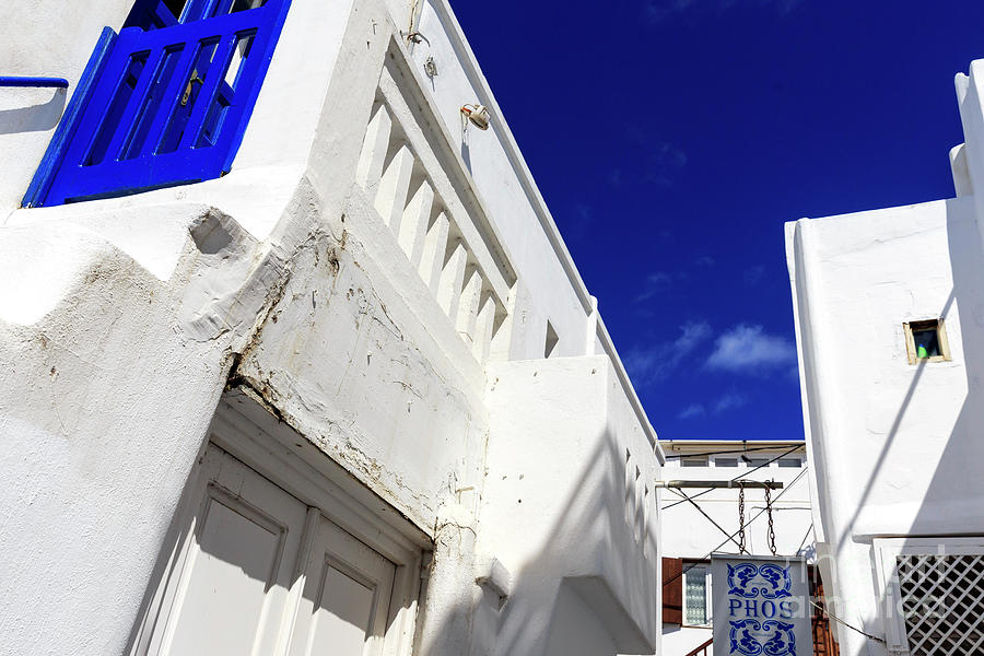 Mykonos Town Whitewashed Buildings Photograph by John Rizzuto