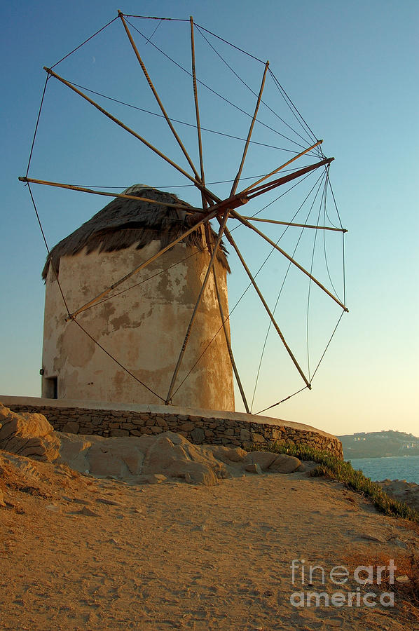 Mykonos Windmill Photograph