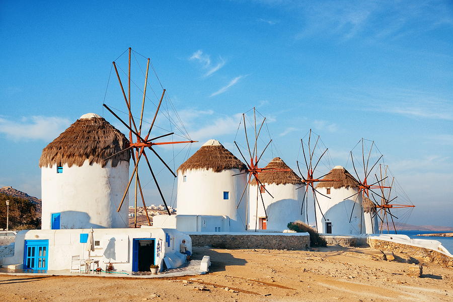 Mykonos windmill Photograph by Songquan Deng