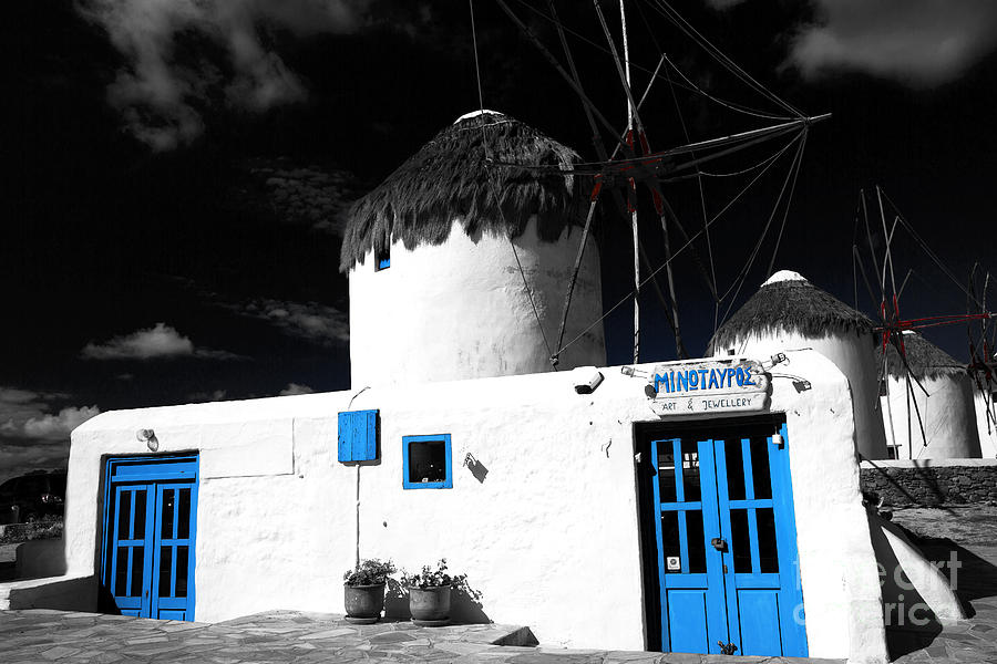 Mykonos Windmills Fusion Photograph by John Rizzuto