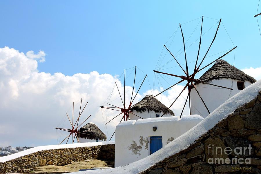 Mykonos Windmills Photograph by Shelia Kempf