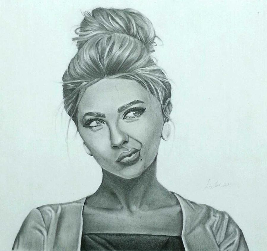 Myriam Fares Drawing by Amir Sami - Pixels