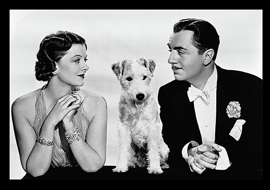 Myrna Loy Asta William Powell publicity photo The Thin Man 1934 Photograph by David Lee Guss