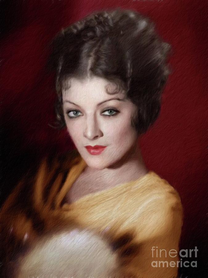 Myrna Loy, Vintage Actress Painting by Esoterica Art Agency - Pixels Merch