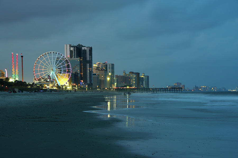 Sunset Photograph - Myrtle Beach at Dusk by Brendan Reals