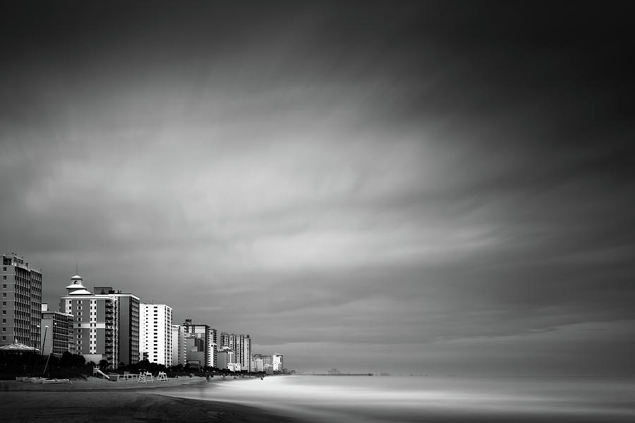 Black And White Photograph - Myrtle Beach Ocean Boulevard by Ivo Kerssemakers