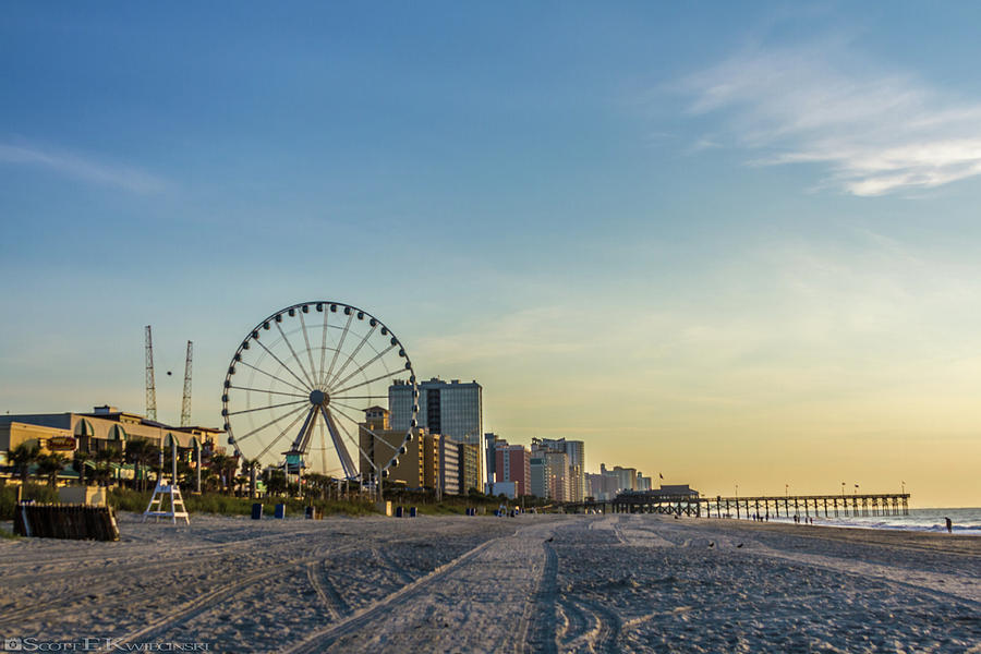 Myrtle Beach Skywheel Sunrise Photograph by Scott Kwiecinski - Fine Art ...