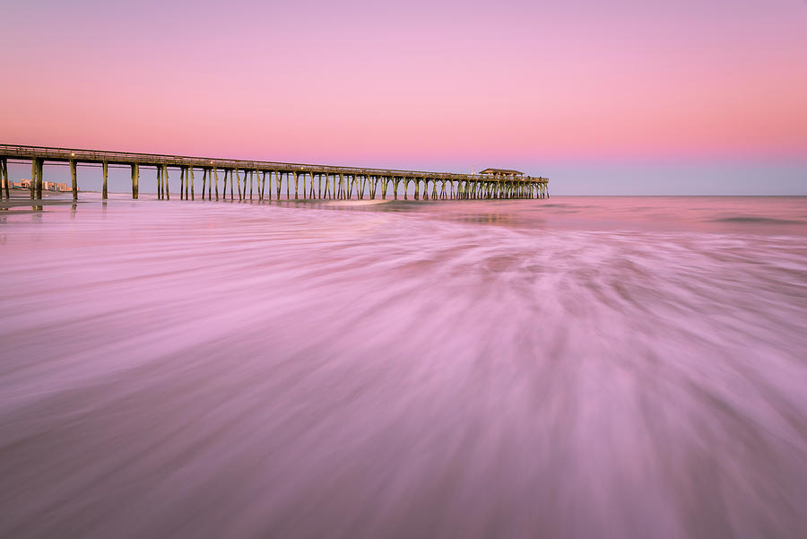 Myrtle Beach State Park Fishing Pier at Sunset Photograph by Ranjay Mitra