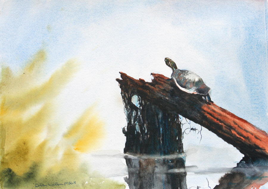 Myrtle The Turtle Painting by Bobby Walters