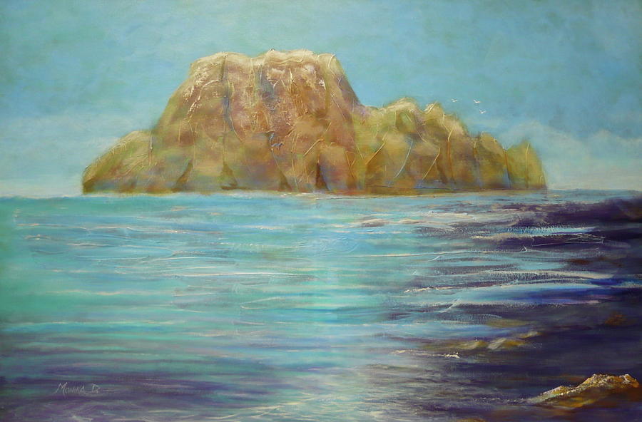 Mysterious Island Painting by Monika Shepherdson
