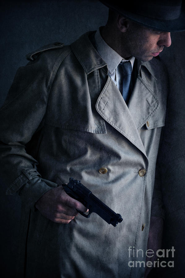 Mysterious Man In Mackintosh With A Handgun Photograph by Lee Avison