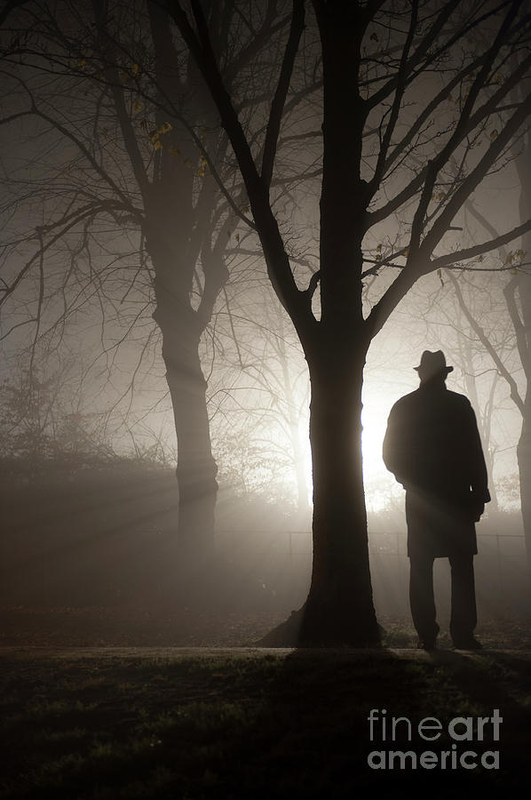 Mysterious Man In Overcoat And Homburg Hat  Photograph by Lee Avison