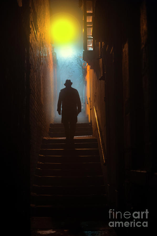 Mysterious Man On Steps In An Alleyway  Photograph by Lee Avison