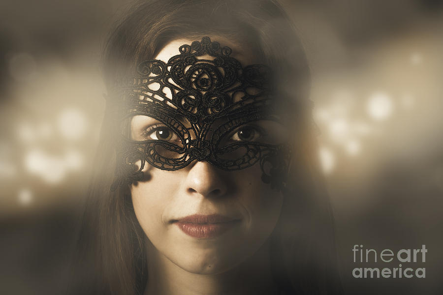 Mysterious woman at masquerade ball Photograph by Jorgo Photography