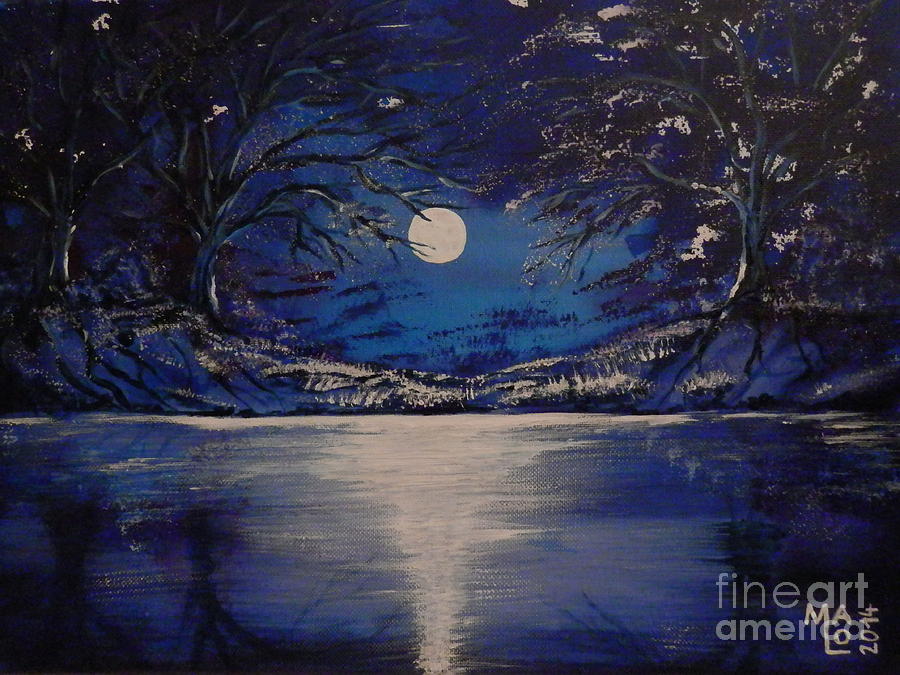 Fantasy Painting - Mystery At Moonlight 1 Series by Mario Lorenz