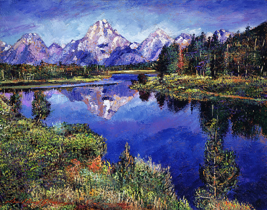 Mountain Painting - Mystery Lake by David Lloyd Glover