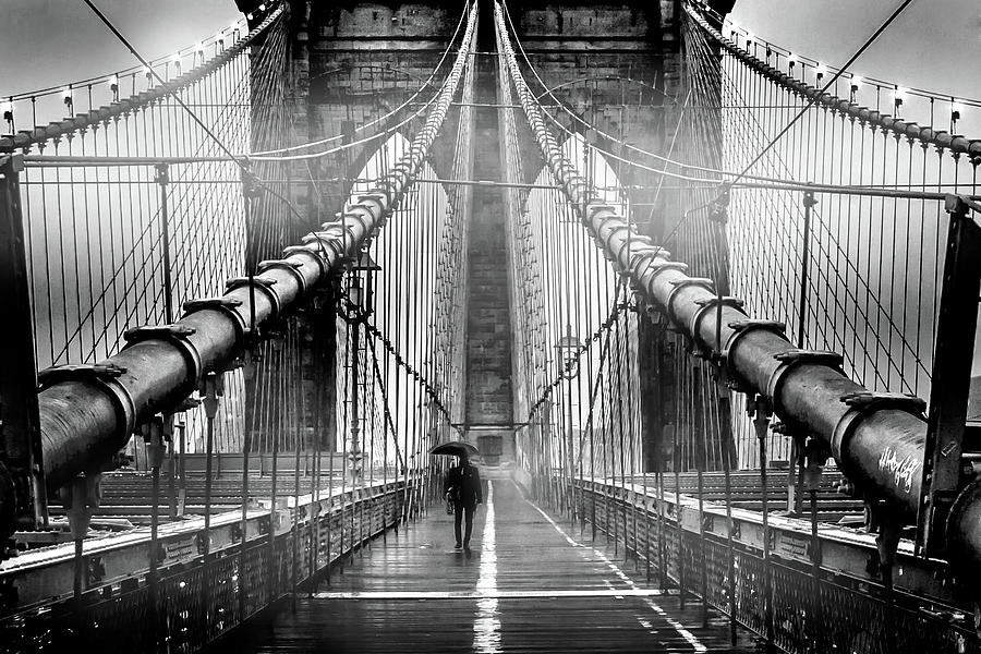 Brooklyn Bridge Photograph - Mystery Manhattan by Az Jackson