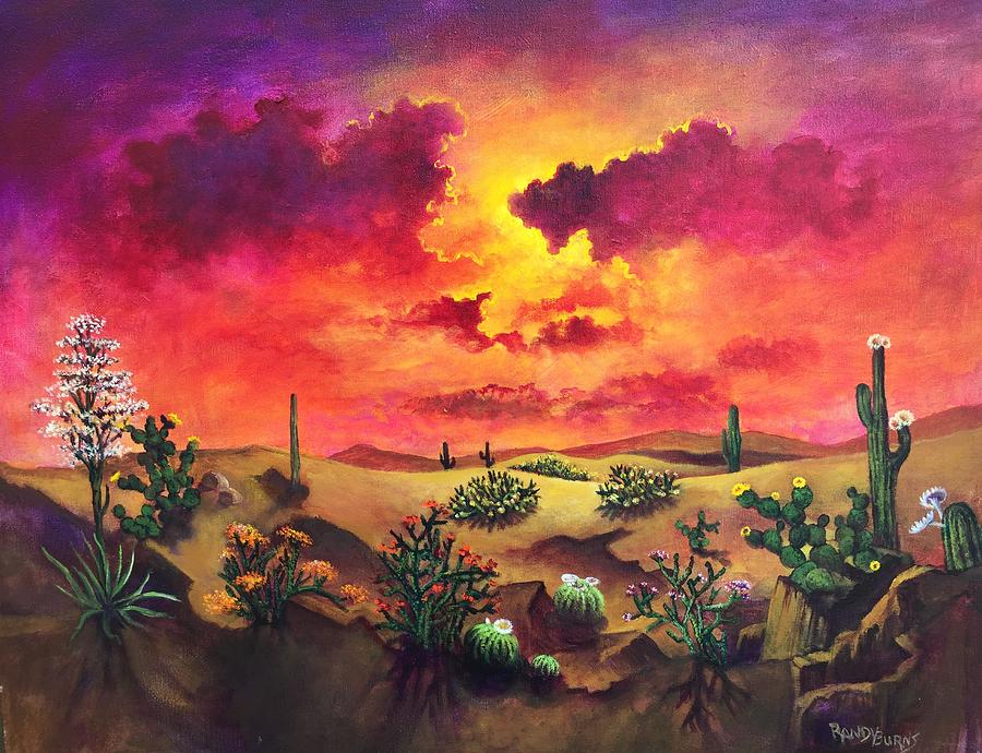 Flower Painting - Mystery Of The Desert by Rand Burns