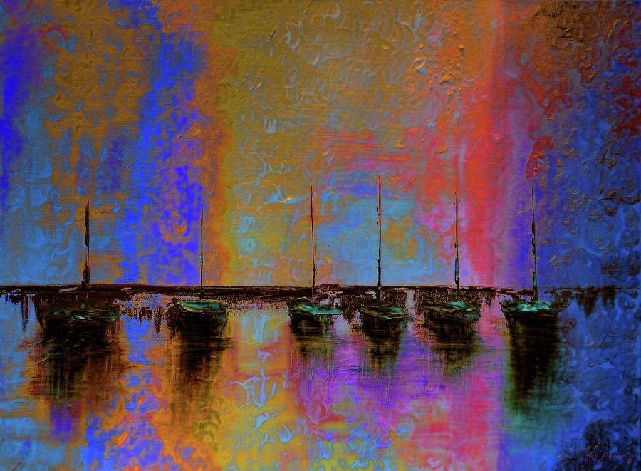 Mystic Bay Rainbow 2 Painting by Ken Figurski