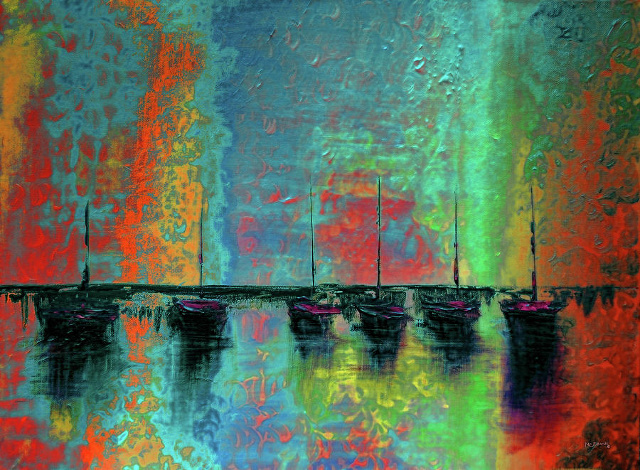Mystic Bay Rainbow Mixed Media by Ken Figurski