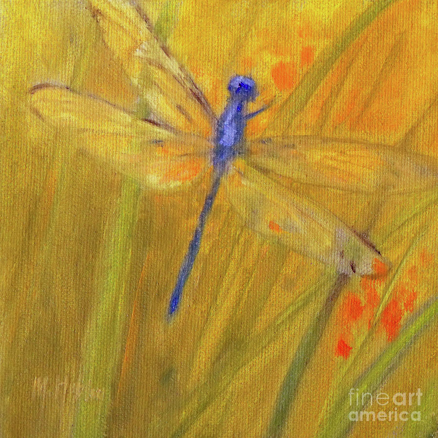 Mystic Dragonfly Painting by Mary Hubley