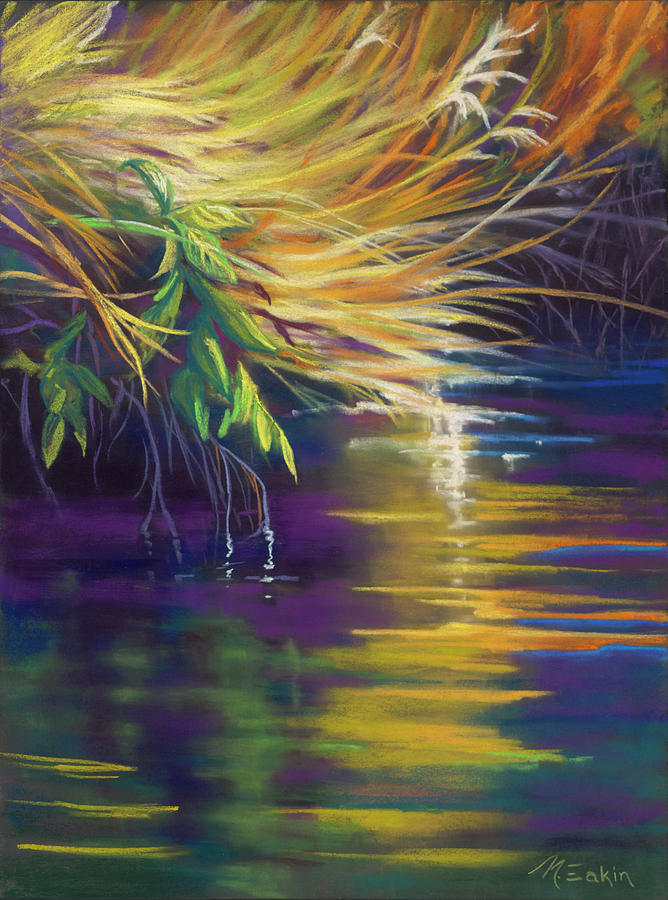 Mystic Grasses Pastel by Marjie Eakin-Petty
