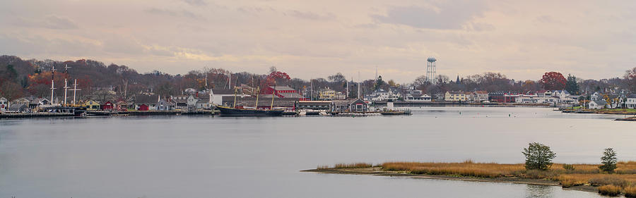 Mystic Harbor Panorama Photograph by Bill Cannon - Fine Art America