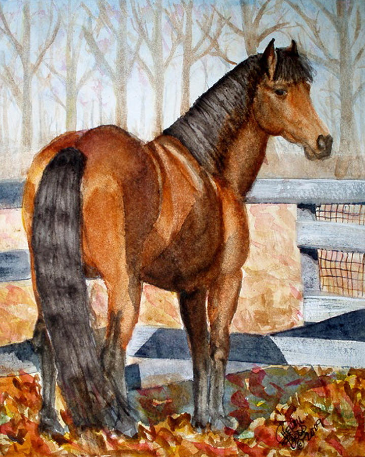 Nature Painting - Mystic in her Paddock by Cheryl Dodd