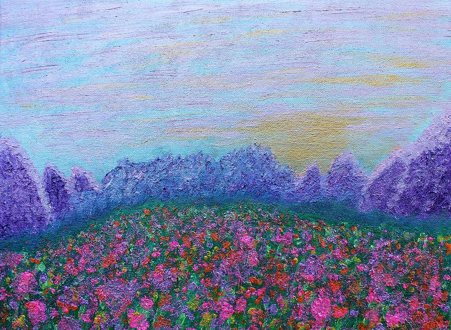 Mystic Meadow Painting by Rachel Hannah