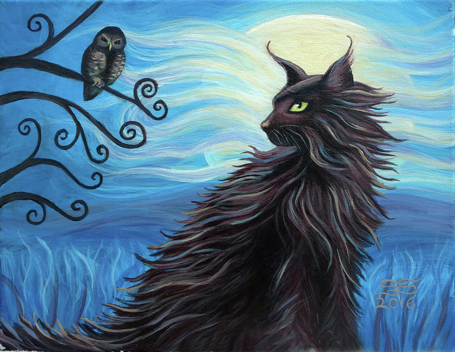 Mystic Moon Painting by Shelley Shayner Mystic Moon Painting by Shelley Shayner