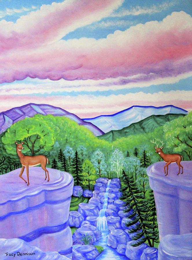 Mystic Mountain Painting by Tracy Dennison