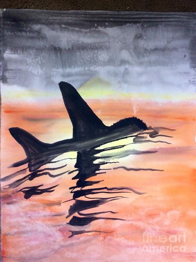 Mystic Orcas Painting by Rita Henderson
