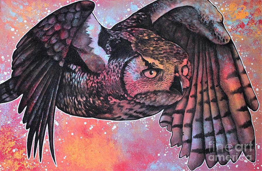 Mystic Owl Painting by Dan Gee - Pixels