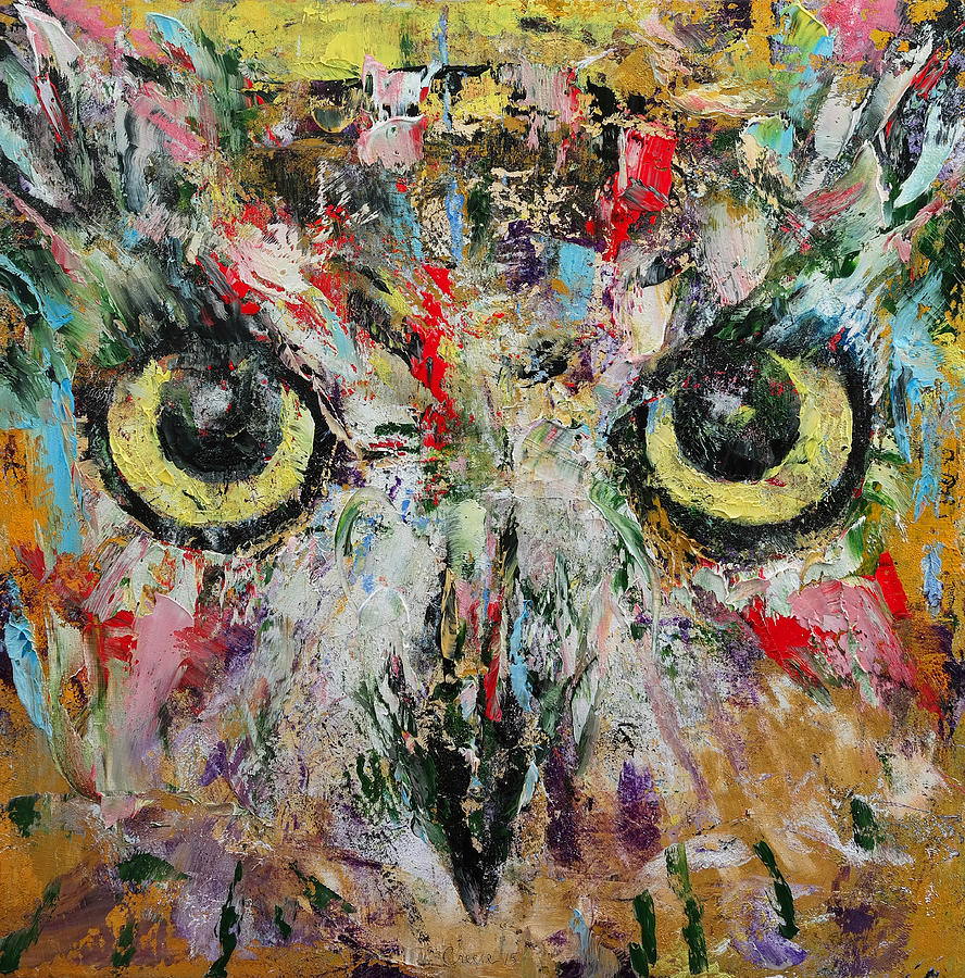 Mystic Owl Painting by Michael Creese