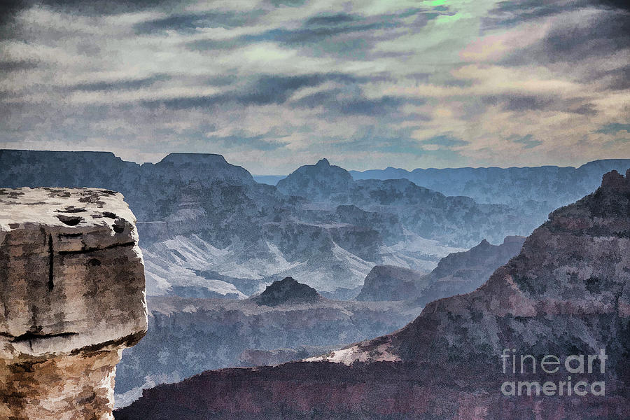 Grand Canyon National Park Photograph - Mystic Paint Filters View Grand Canyon by Chuck Kuhn