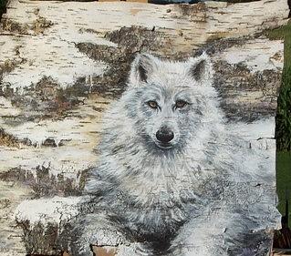 Wolves Painting - Mystic by Sherri Menozzi