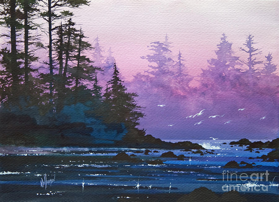 Mystic Shore Sunset Painting by James Williamson