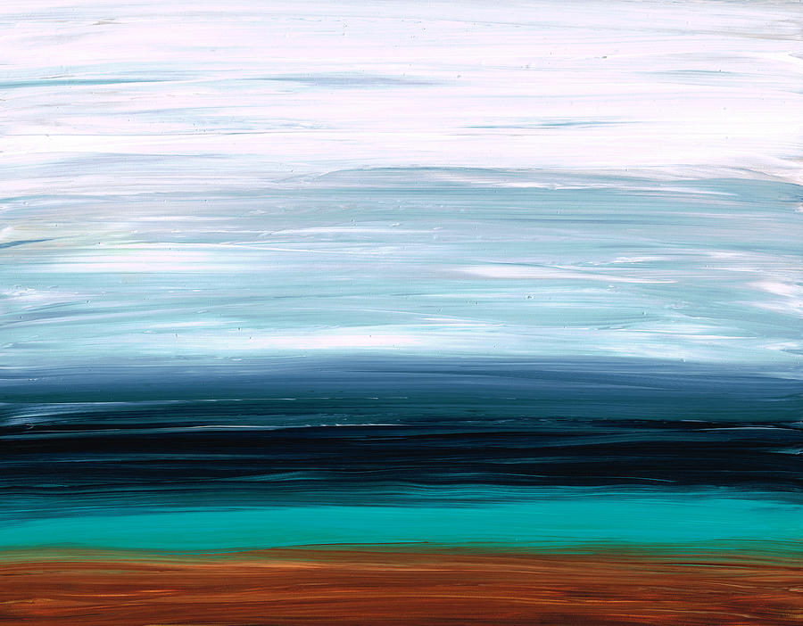 Abstract Painting - Mystic Shore by Sharon Cummings