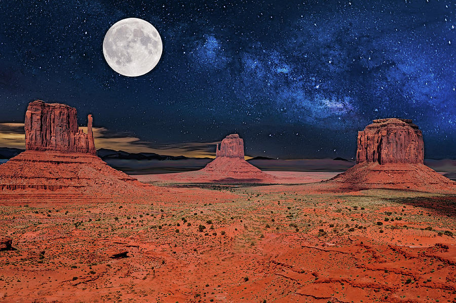 Mystical Arizona Night Digital Art by Glenn Holbrook
