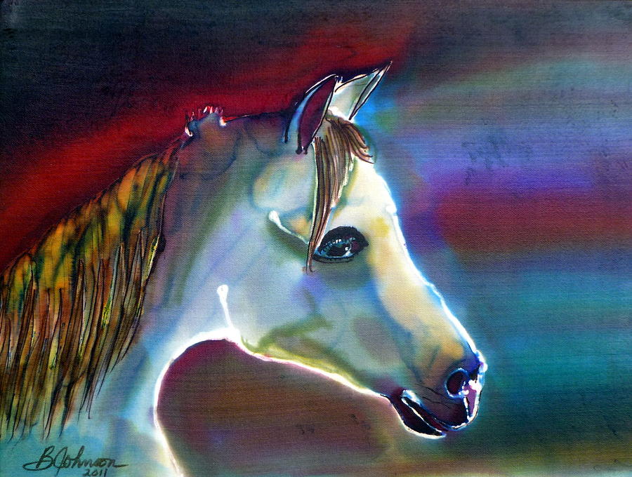 Horse Painting - Mystical by Beverly Johnson Horse Painting - Mystical by Beverly Johnson