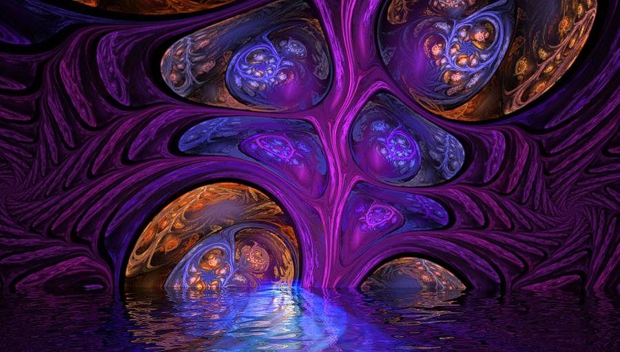 Mystical Caves of Halyon Digital Art by David Lane